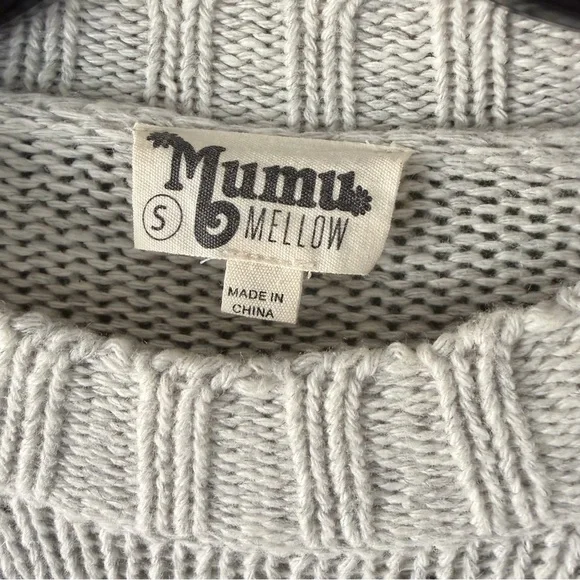 MUMU Mellow Gray Bull Skull Sweater - Picture 2 of 7